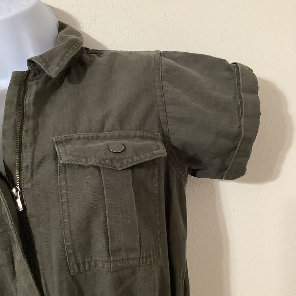 The Normal Brand Grunge Gorpcore Cotton Military Green Utility Jumpsuit XS - Picture 5 of 12